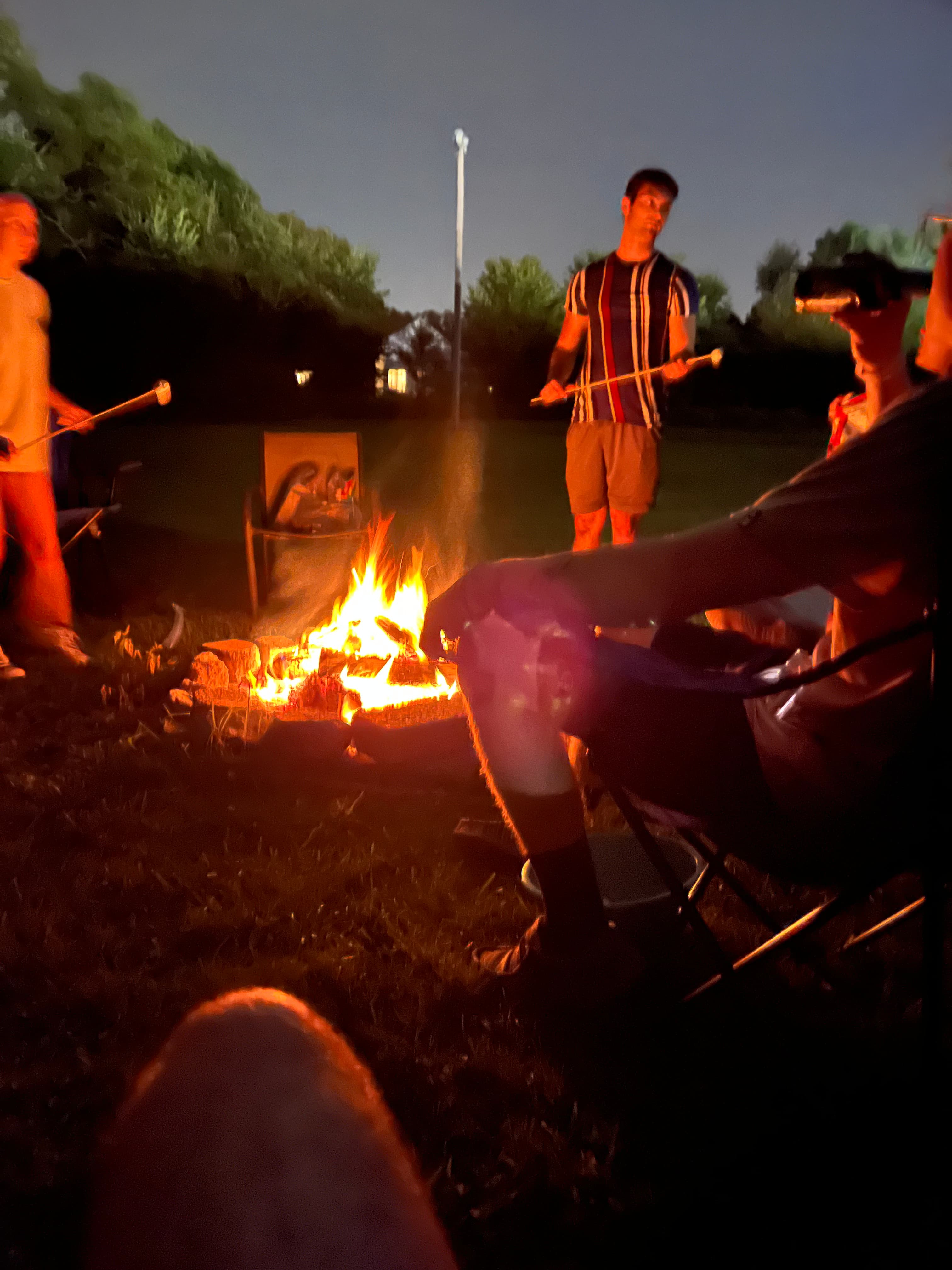 campfire and marshmallows